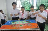 Trường Tiểu học Kim Đồng đạt giải Nhì trong cuộc thi vẽ tranh cổ động