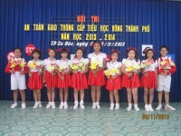 Trường Tiểu học Kim Đồng đạt giải Nhì hội thi tìm hiểu An toàn giao thông tiểu học cấp thành phố năm học 2013-2014